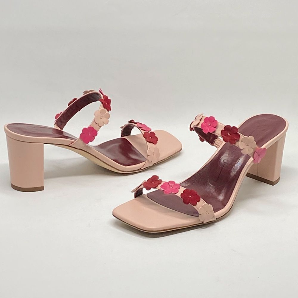 STAUD Floral Leather Sandals size 36.5